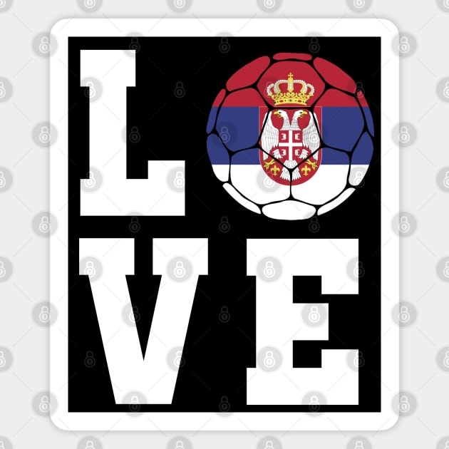 Serbia Football Magnet by footballomatic